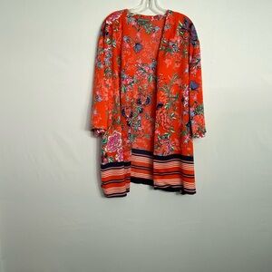 Torrid Orange Floral Kimono